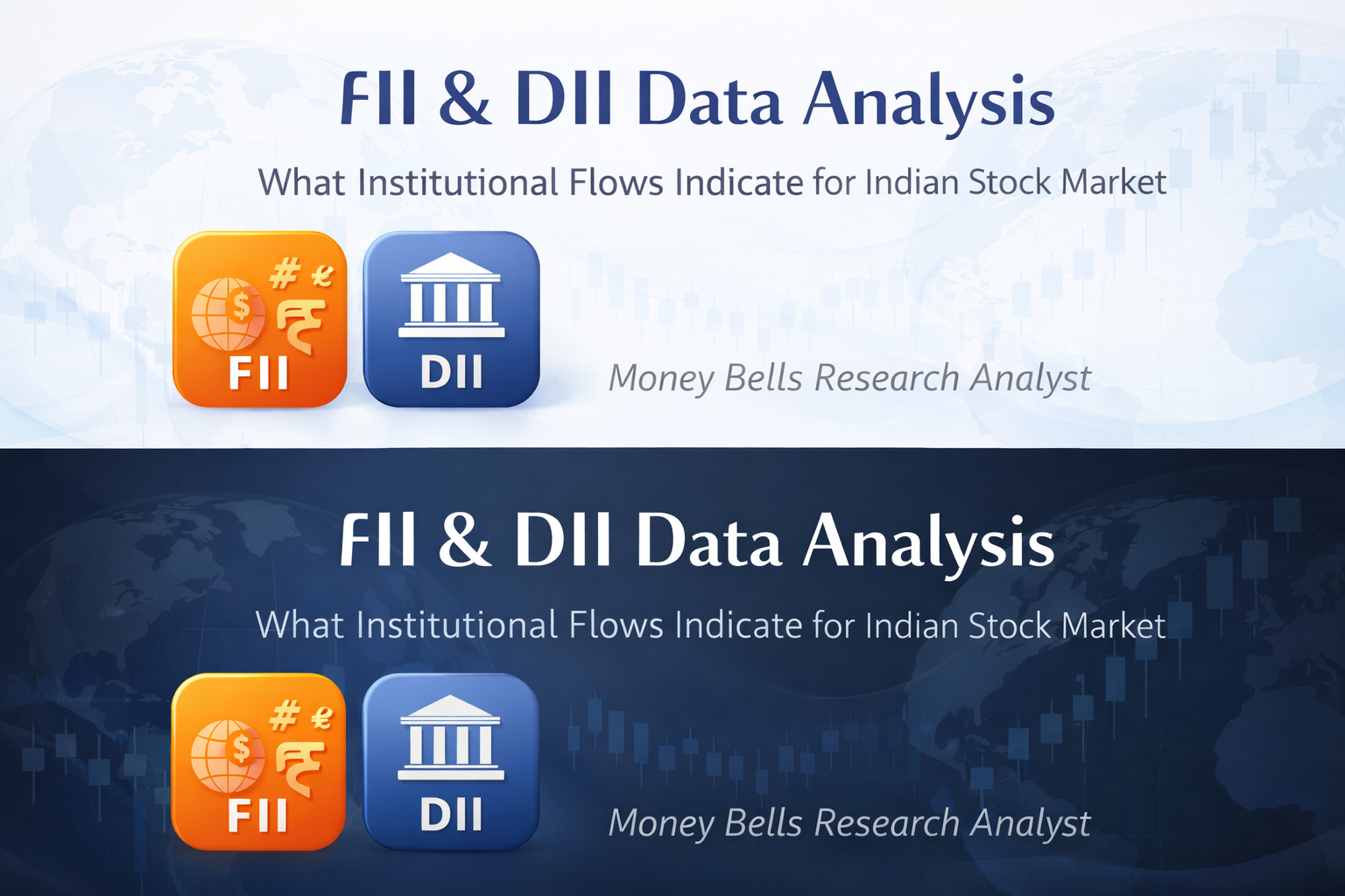FII and DII data analysis showing institutional investor flows and their impact on the Indian stock market