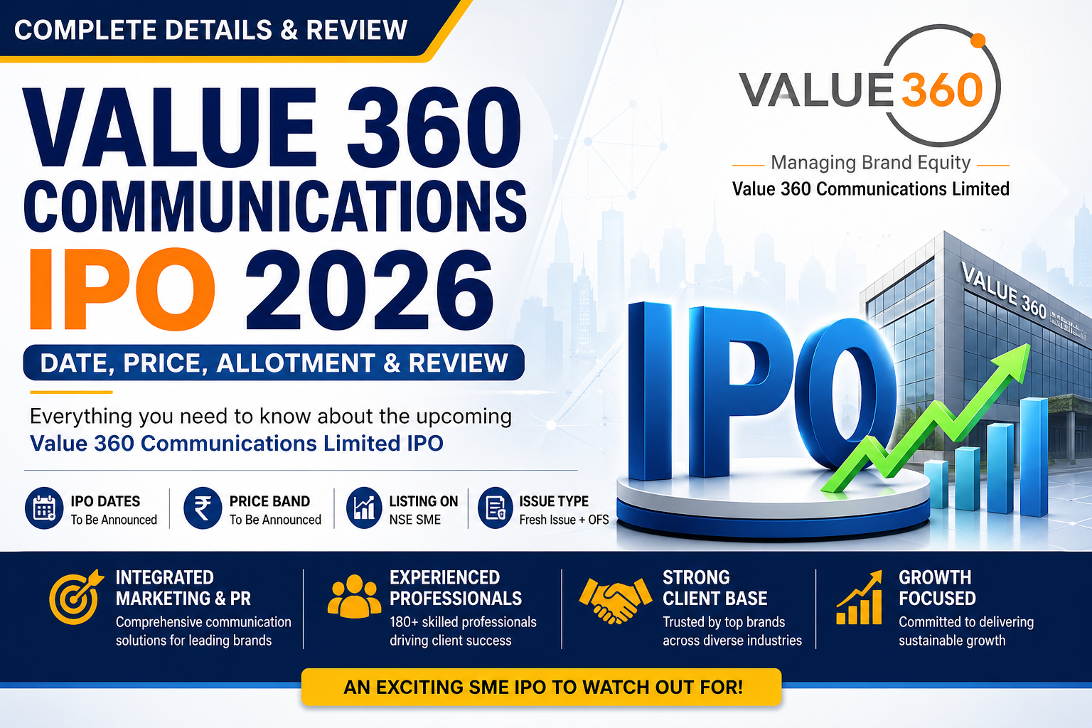 Value 360 Communications IPO details including date price allotment and review